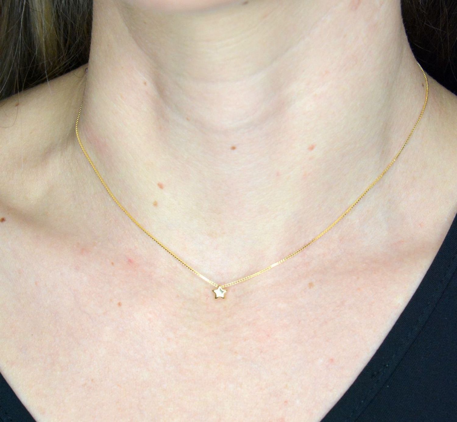 Naszyjnik damski srebrny pozłacany z gwiazdką Armonica Nomination 241304 009.png